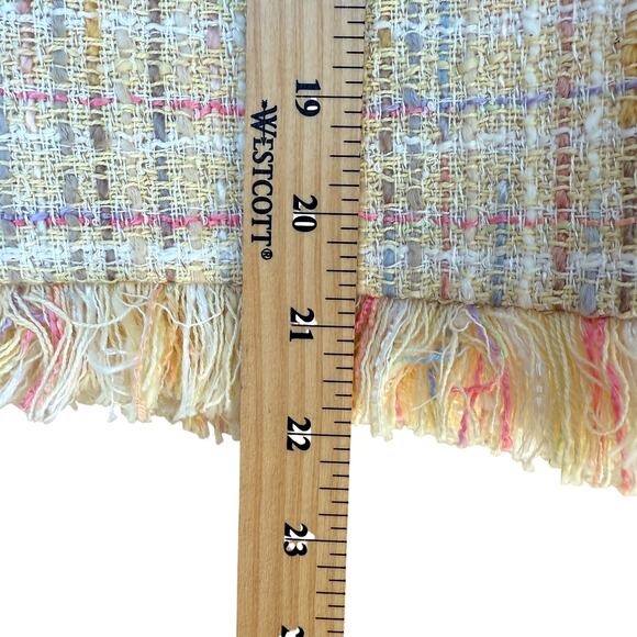 Vintage David Hayes Tweed Boucle Skirt Suit sz 8 Butter Yellow Event Wedding - Picture 8 of 10